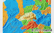 Physical Map of Puyango, political outside