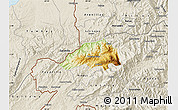 Physical Map of Puyango, shaded relief outside
