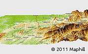 Physical Panoramic Map of Puyango