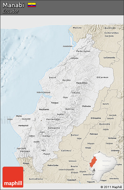 Classic Style 3D Map of Manabi