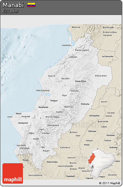 Classic Style 3D Map of Manabi