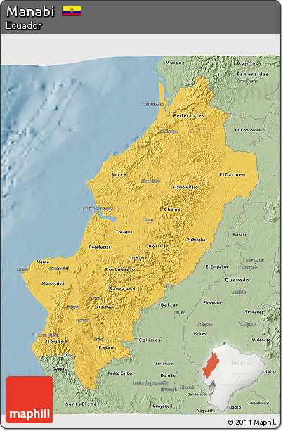 Savanna Style 3D Map of Manabi