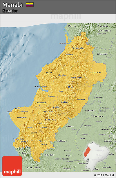 Savanna Style 3D Map of Manabi