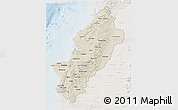 Shaded Relief 3D Map of Manabi, lighten