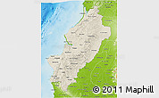 Shaded Relief 3D Map of Manabi, physical outside