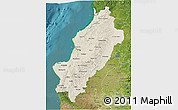 Shaded Relief 3D Map of Manabi, satellite outside