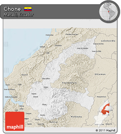 Classic Style 3D Map of Chone