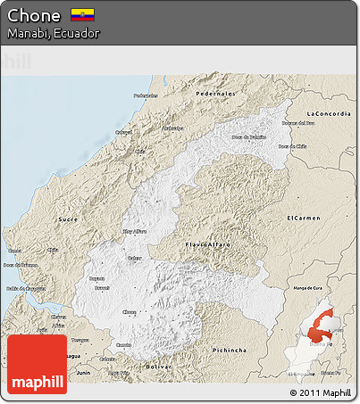 Classic Style 3D Map of Chone