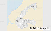 Classic Style 3D Map of Chone, single color outside