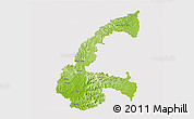 Physical 3D Map of Chone, cropped outside
