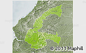 Physical 3D Map of Chone, semi-desaturated