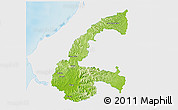 Physical 3D Map of Chone, single color outside