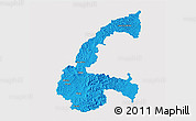 Political 3D Map of Chone, cropped outside
