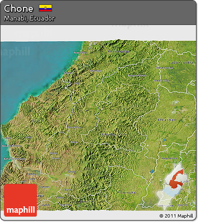 Satellite 3D Map of Chone