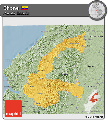 Savanna Style 3D Map of Chone