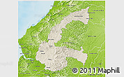 Shaded Relief 3D Map of Chone, physical outside