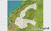 Shaded Relief 3D Map of Chone, satellite outside