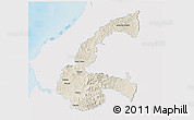 Shaded Relief 3D Map of Chone, single color outside
