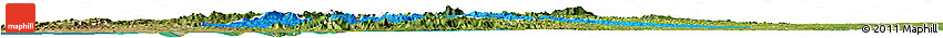 Political Horizon Map of Chone, satellite outside