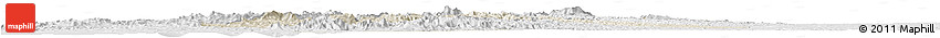 Shaded Relief Horizon Map of Chone, lighten, desaturated