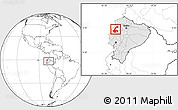 Blank Location Map of Chone, highlighted country, within the entire country