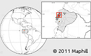 Blank Location Map of Chone, highlighted country, highlighted parent region, within the entire country