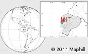 Blank Location Map of Chone, highlighted country, highlighted parent region