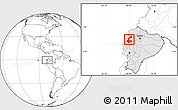Blank Location Map of Chone, highlighted country