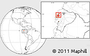 Blank Location Map of Chone, highlighted parent region, within the entire country