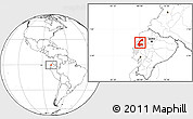 Blank Location Map of Chone, highlighted parent region
