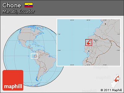Gray Location Map of Chone
