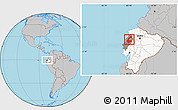Gray Location Map of Chone, highlighted country, highlighted parent region