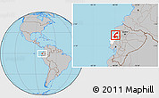 Gray Location Map of Chone, highlighted parent region