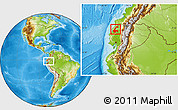 Physical Location Map of Chone, within the entire country