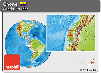 Physical Location Map of Chone