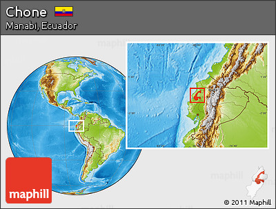 Physical Location Map of Chone