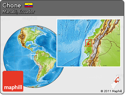 Physical Location Map of Chone