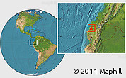 Satellite Location Map of Chone