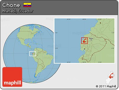 Savanna Style Location Map of Chone