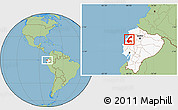 Savanna Style Location Map of Chone, highlighted country