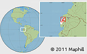 Savanna Style Location Map of Chone, highlighted parent region
