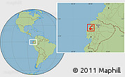 Savanna Style Location Map of Chone