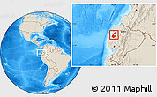 Shaded Relief Location Map of Chone