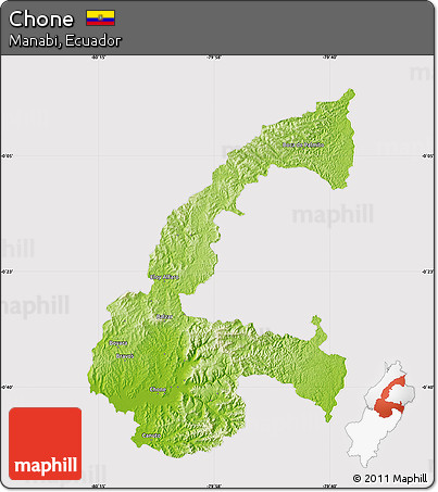 Physical Map of Chone, cropped outside