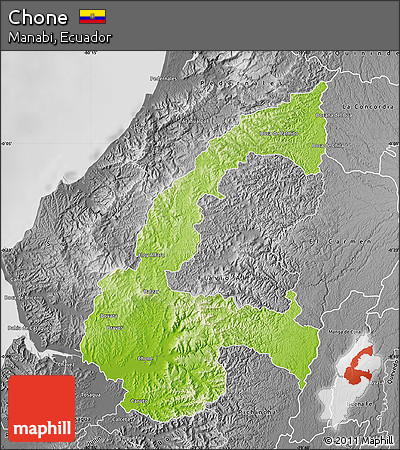Physical Map of Chone, desaturated