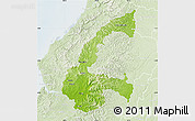 Physical Map of Chone, lighten