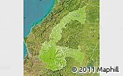 Physical Map of Chone, satellite outside