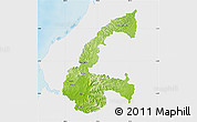 Physical Map of Chone, single color outside
