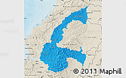 Political Map of Chone, shaded relief outside