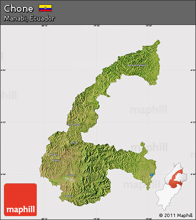 Satellite Map of Chone, cropped outside